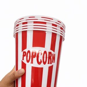 Red and White Popcorn Buckets